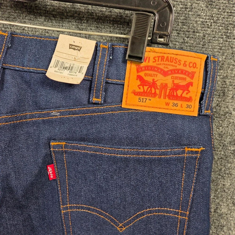Levi's 517 Bootcut Jeans Mens 36x30‎ Blue Denim Cotton Blend Casual Cowboy
